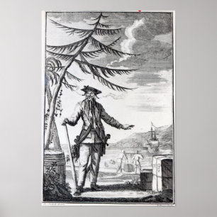 Poster Capitaine Teach, communément appelé Barbe noire