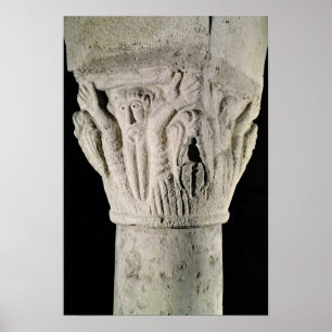 Poster Capital de colonne avec un homme avec les bras