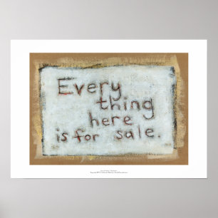 Poster Capitalisme peindre brut primitif amusement art mo