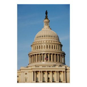 Poster Capitol Building abattu au crépuscule