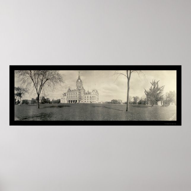 Poster Capitol Hartford CT Photo 1909 (Devant)