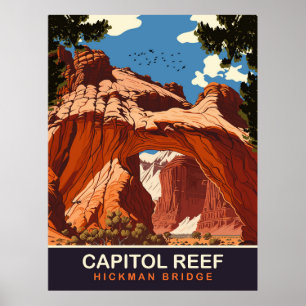 Poster Capitol Reef, Hickman Bridge, Voyage