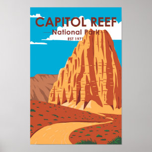 Poster Capitol Reef National Park Cathedral Valley Loop