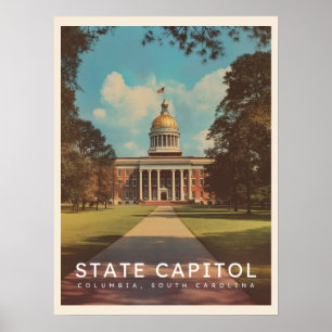 Poster Capitole de l'État de la Caroline du Sud Colombie