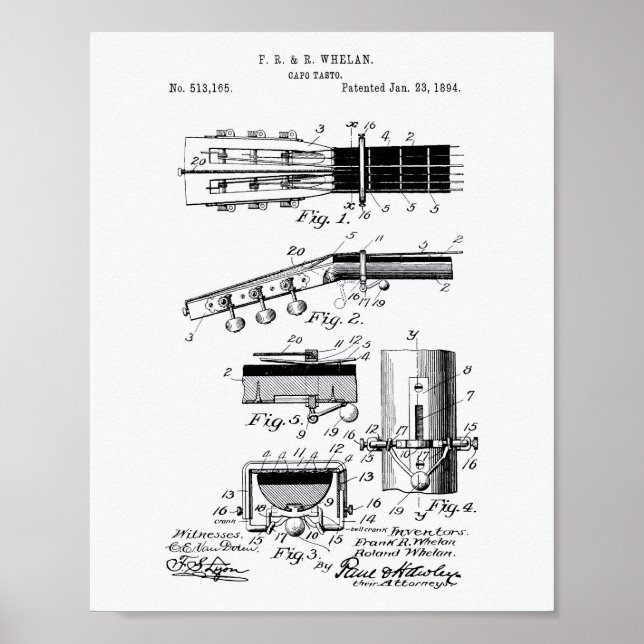 Poster Capo Tasto 1893 Livre blanc sur l'art des brevets (Devant)