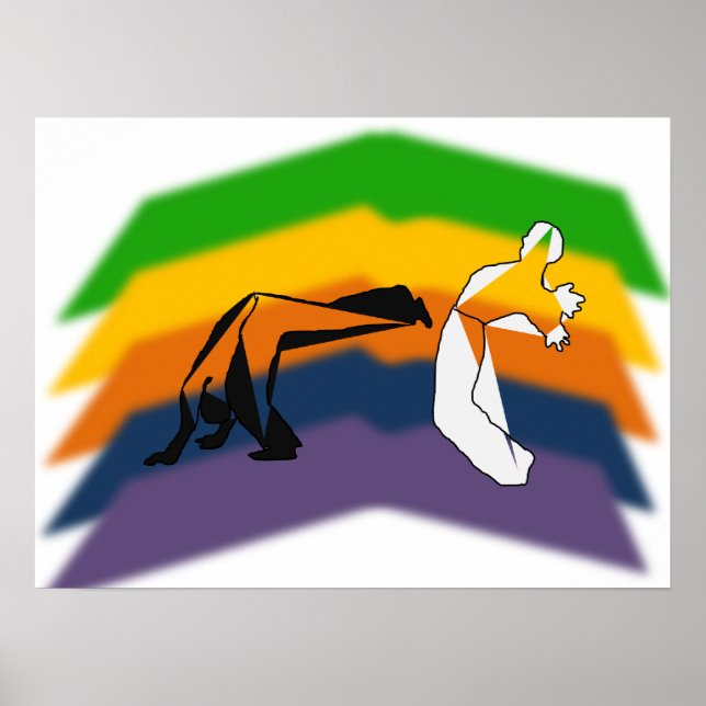 poster capoeira martial arts brazil axe (Front)