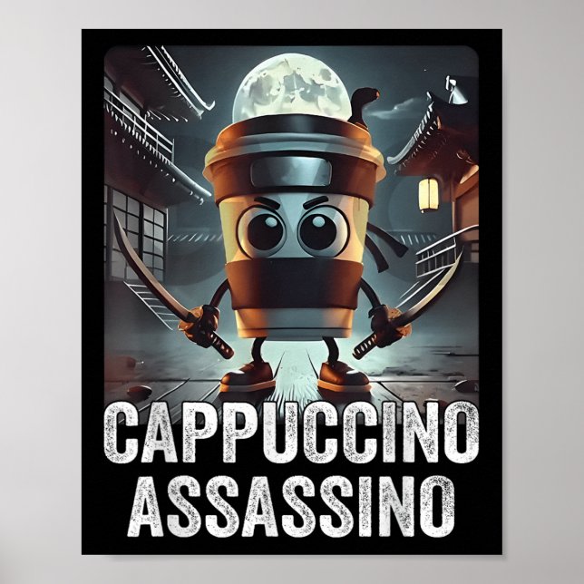 Poster Cappuccino Ino, Italien Brainrot Meme, Espresso Me (Devant)