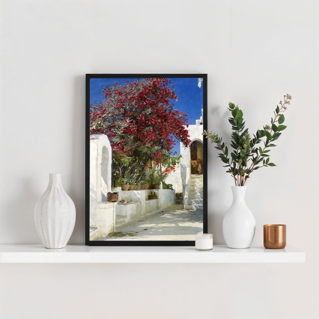 Poster Capri - Oleandres en fleurs, Peder Severin Krøyer (Créateur téléchargé)