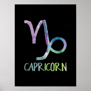 Poster Capricorn Zodiac Symbol Astrology Sea Goat Gift