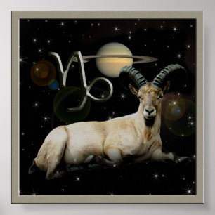 Poster Capricorne Bouche Saturne Imprimer