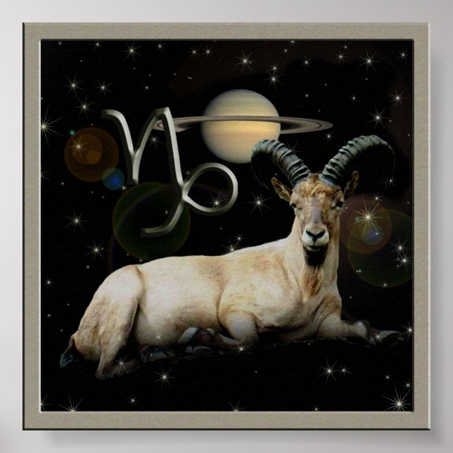 Poster Capricorne Bouche Saturne Imprimer (Devant)