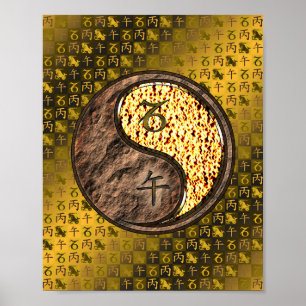 Poster Capricorne et Cheval du Feu