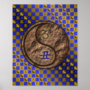 Poster Capricorne et Ox terrestre