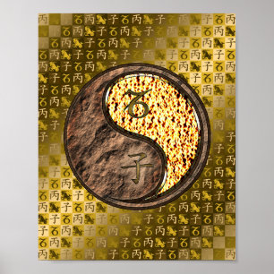 Poster Capricorne et rat de feu