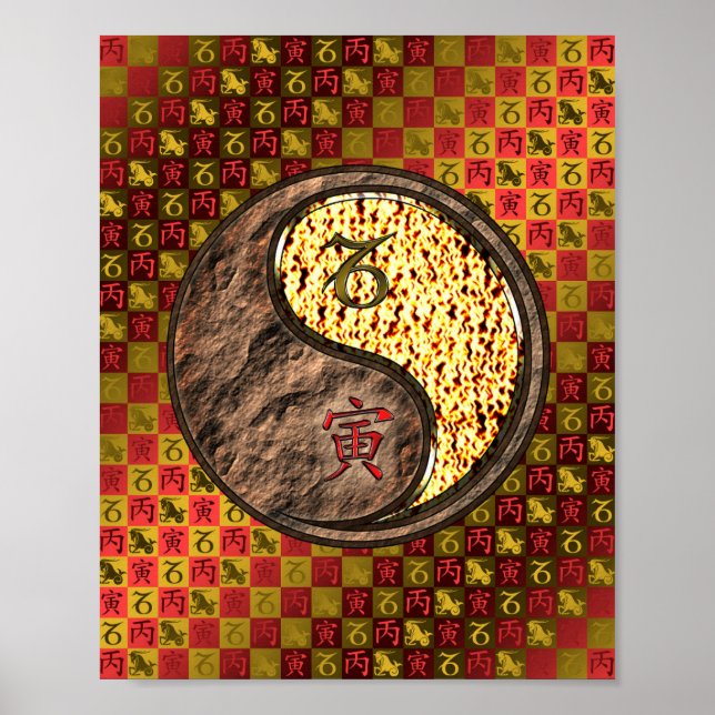 Poster Capricorne et Tigre de Feu (Devant)