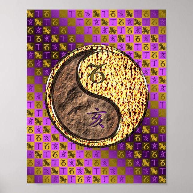 Poster Capricorne & Fire Boar (Devant)