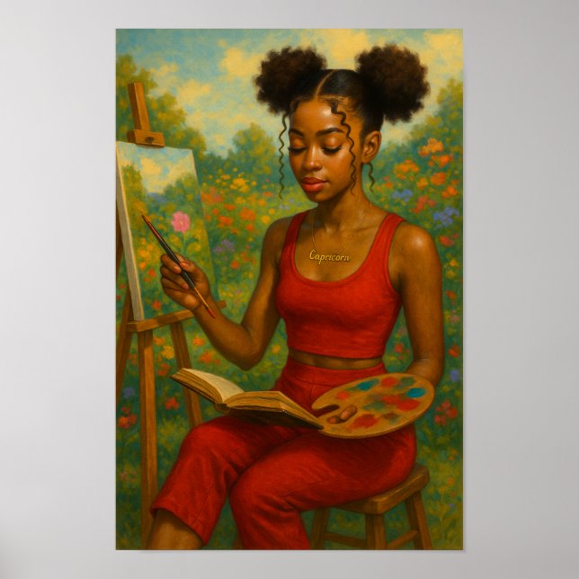 Poster Capricorne La Femme Multitasker Talentueuse (Devant)