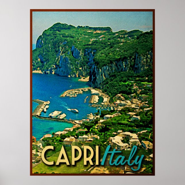 Poster Capris Italie Vintage voyage (Devant)
