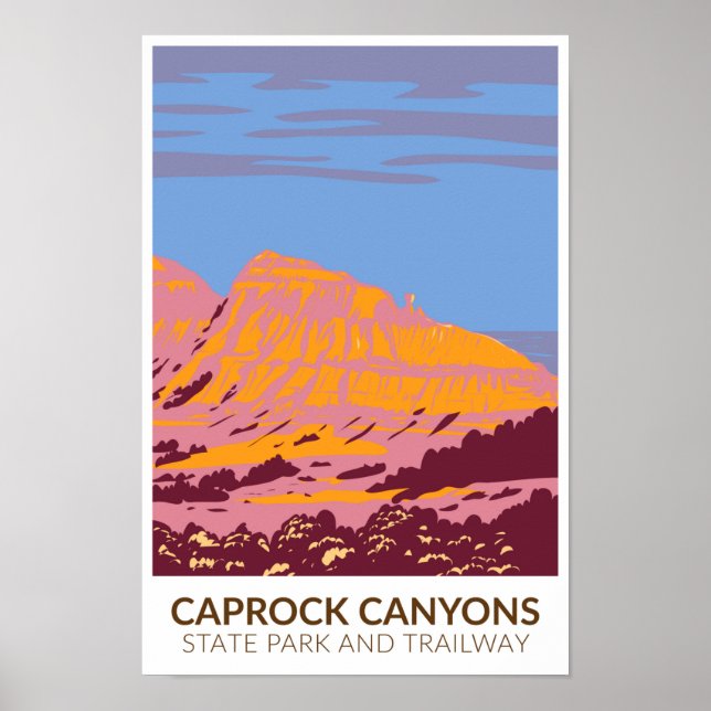 Poster Caprock Canyons State Park et Trail Texas (Devant)