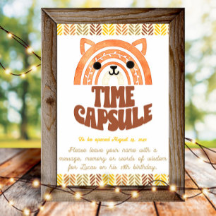 Poster Capsule Temporel 4x6 Anniversaire Boho Renard de l