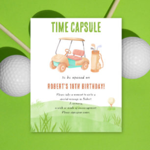 Poster Capsule temporel de golf 1er anniversaire 