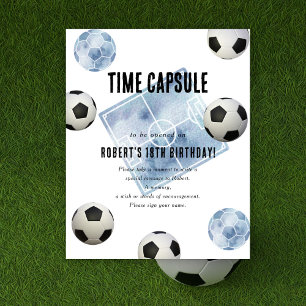 Poster Capsule temporelle de football 1er anniversaire