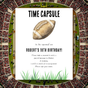 Poster Capsule temporelle de football 1er anniversaire
