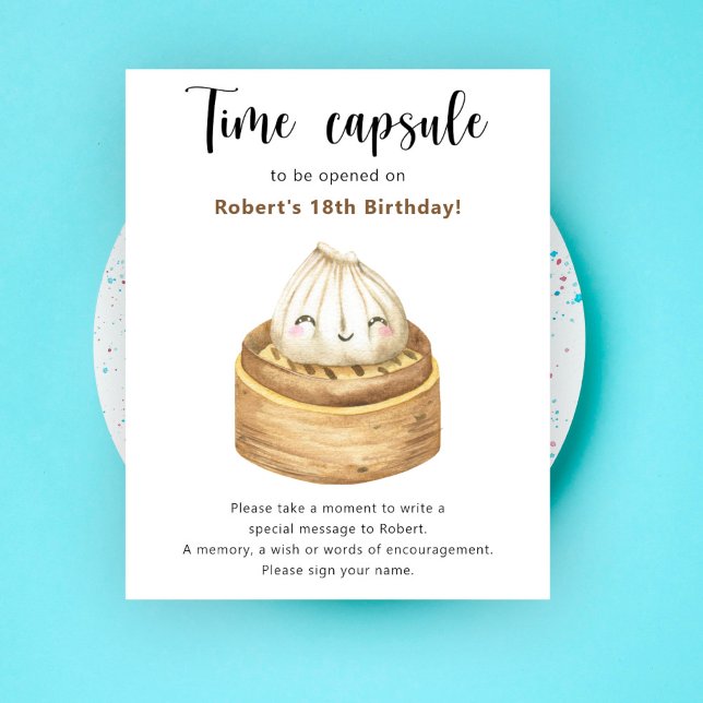 Poster Capsule temporelle de raviolis chinois pour le 1er (Créateur téléchargé)