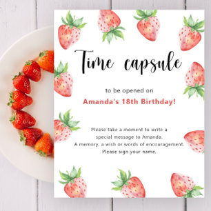 Poster Capsule Temporelle des Fraises 1er anniversaire