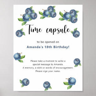 Poster Capsule temporelle des myrtilles 1er anniversaire