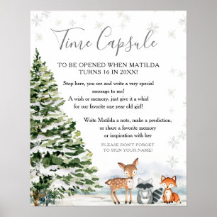 Poster Capsule Temporelle Evergreen Animal Winter Onederl