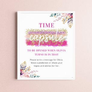 Poster Capsule Temporelle Pour Le Premier Anniversaire De