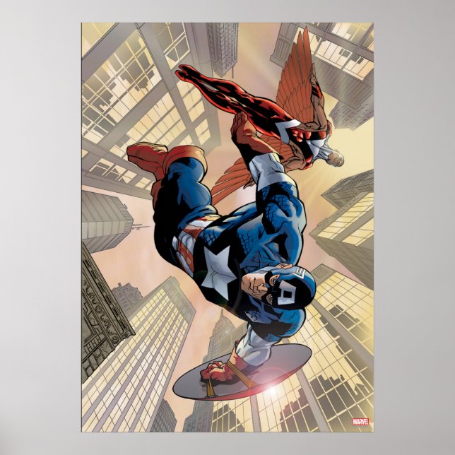 Poster Captain America & Falcon Comic Panel (Devant)