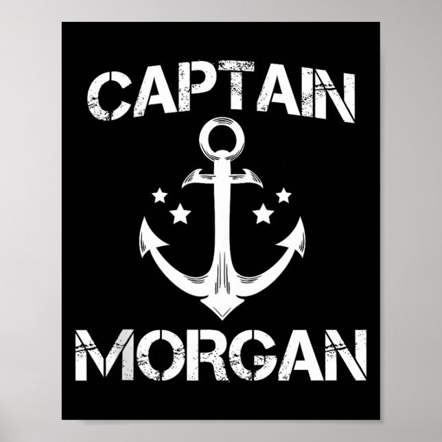 Poster Captain Morgan Funny Birthday Ised Surname Clan Gi (Devant)