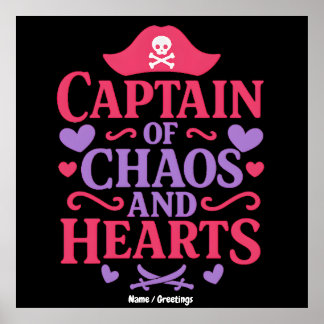 Poster Captain of Chaos and Hearts Pirate Graphic