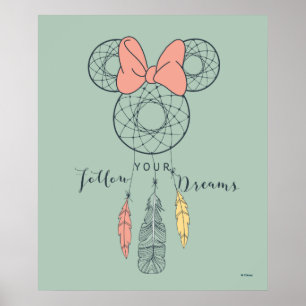 Poster Capteur de rêve Minnie Mouse   Suivez vos rêves