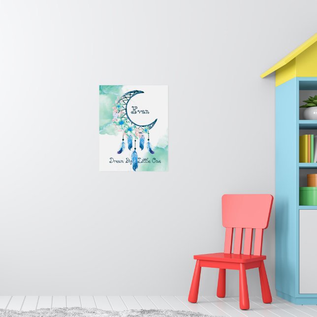 Poster Capteur de rêve pour enfant personnalisé (Pépinière 1)