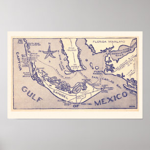 Poster Captiva Sanibel Imprimer 11x17