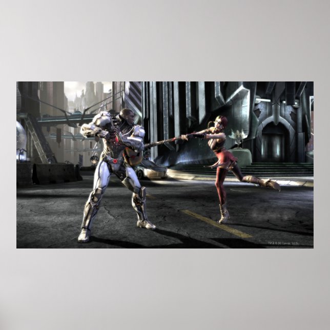 Poster Capture d'écran : Cyborg vs Harley (Devant)