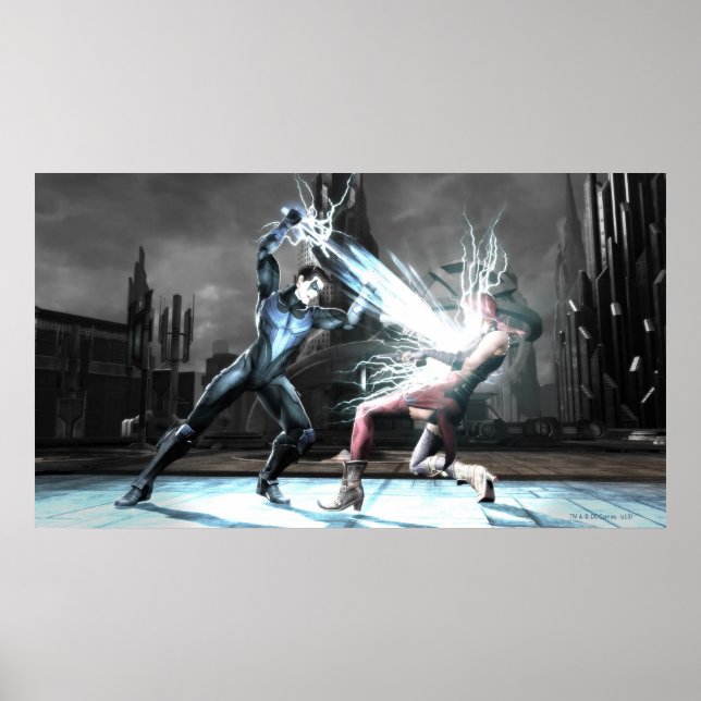 Poster Capture d'écran : Nightwing vs harley (Devant)