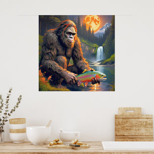 Poster Capture Sasquatch Truite arc-en-ciel