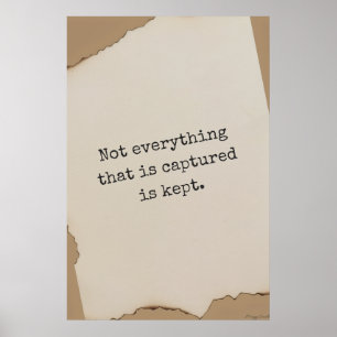 Poster Capturé vs Conservé : Art de citation de machine à