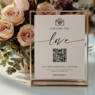 Poster Capturez la photo Love Mariage Code QR Signer