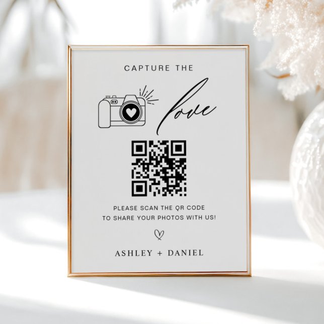 Poster Capturez le Mariage Love Qr Code (Créateur téléchargé)