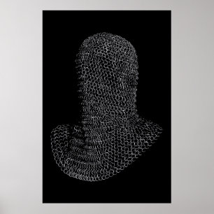 Poster Capuchon de guerrier en cotte de mailles