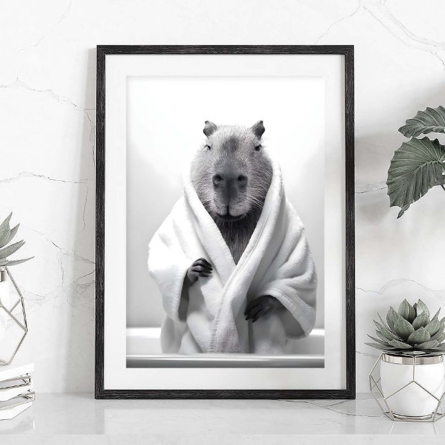 Poster Capybara dans une baignoire (Créateur téléchargé)