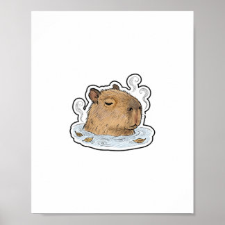 Poster Capybara décontracté