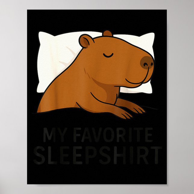 Poster Capybara Favorite Sleepshirt Sleeng Pajamas Boys G (Devant)