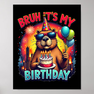 Poster Capybara Kaiju fête d'anniversaire Japon Monster C