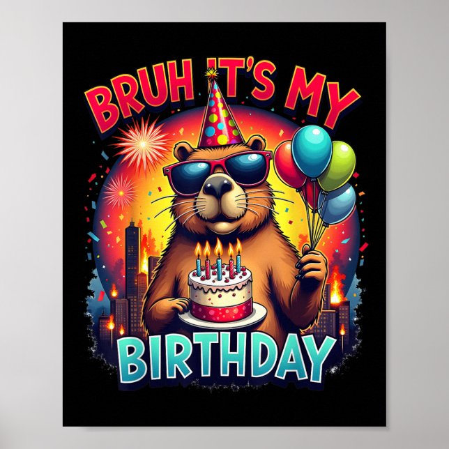 Poster Capybara Kaiju fête d'anniversaire Japon Monster C (Devant)